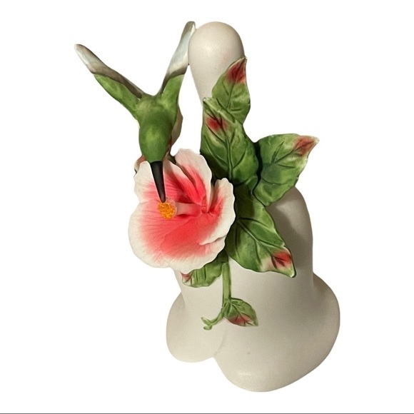 HUMMINGBIRD-HIBISCUS Mat Tulip Bell/heart Dangle - Picture 3 of 7